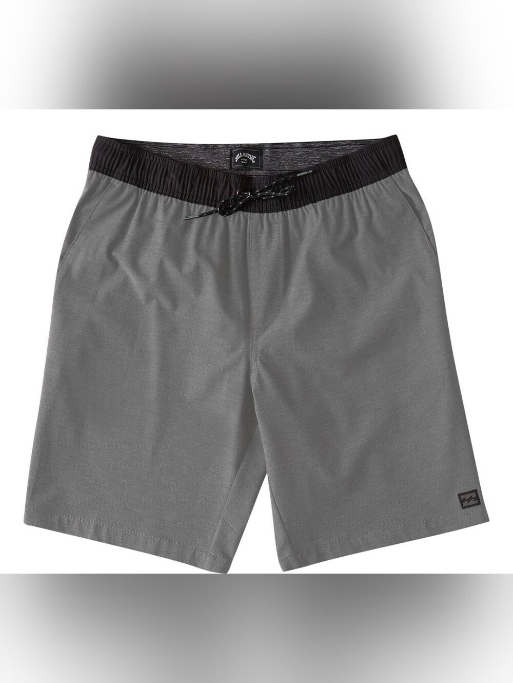 Billabong Gray Board Shorts with Black Waistband